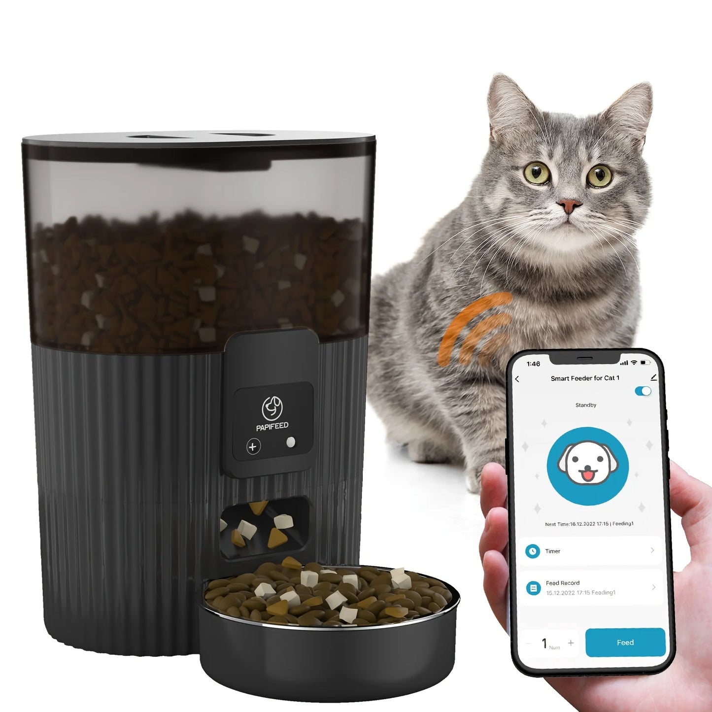 Smart Wifi Automatic Cat And Dog Food Dispenser