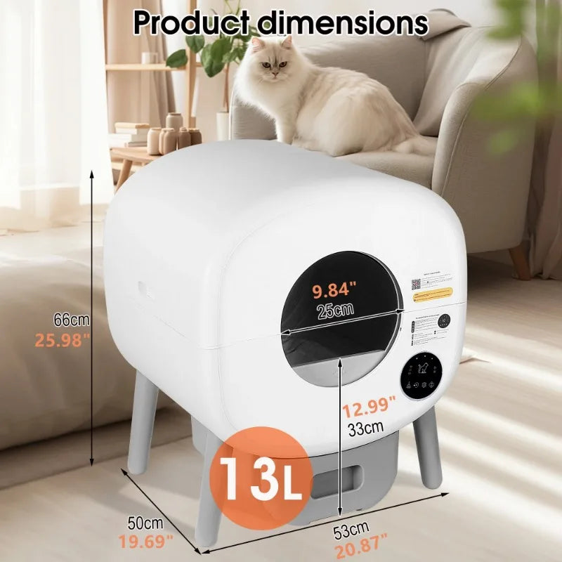 Automatic Self Cleaning Litter Box for Multiple Cats