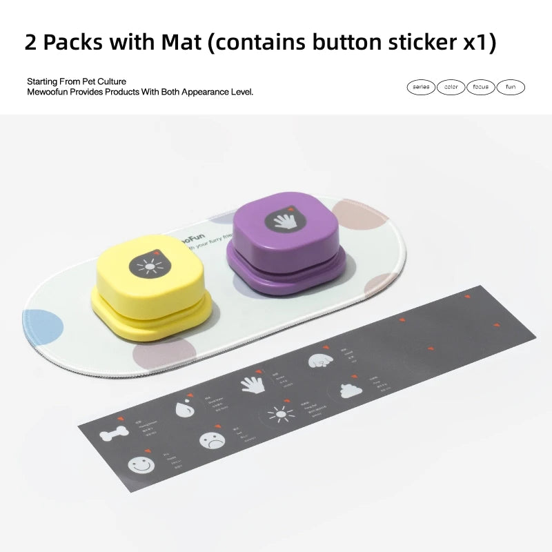 Mewoofun Recordable Voice Buttons For Dog Communication