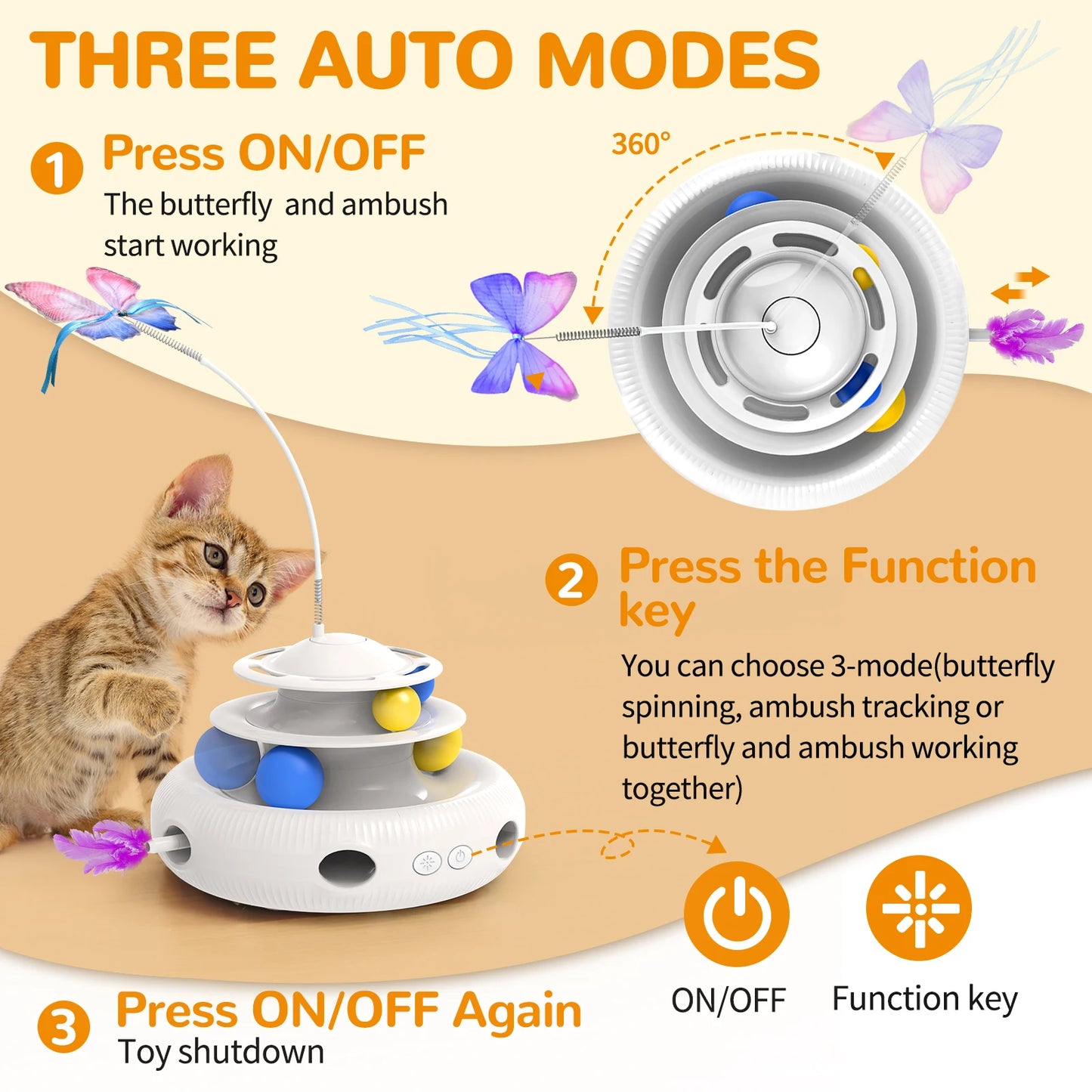 Interactive Chargeable Cat Laser Puzzle Teaser Toy for Pets