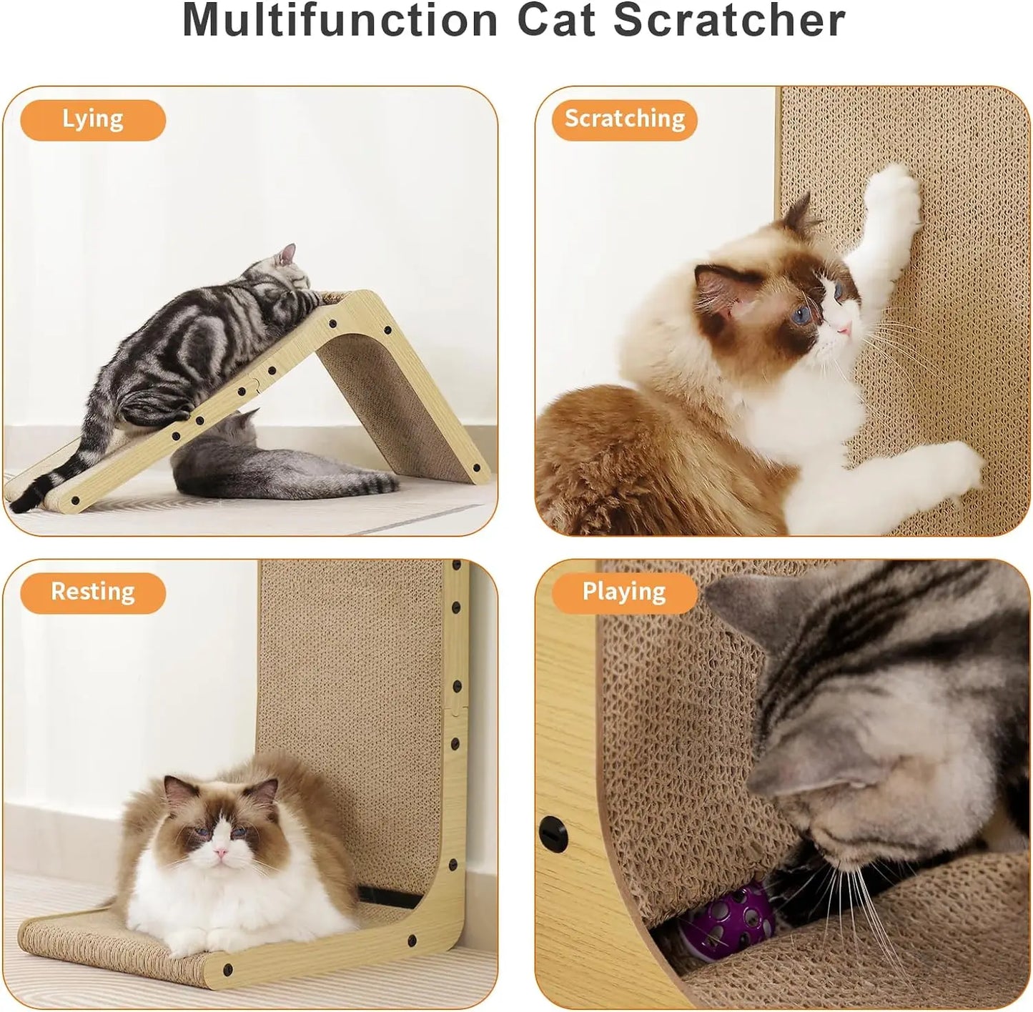 L Shape Cat Scratcher for Happy Indoor Cats