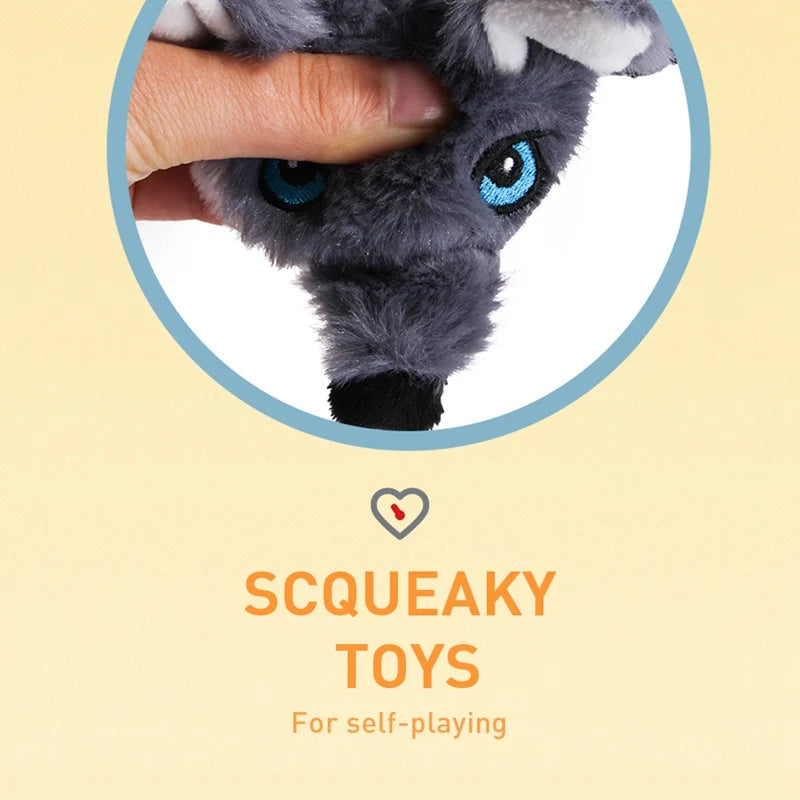 Cute Interactive Plush Dog Squeaky Toy Set for Playtime