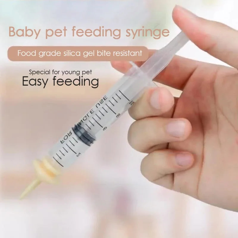 Pet Nursing Feeding Syringe With Silicone Nipples For Pets