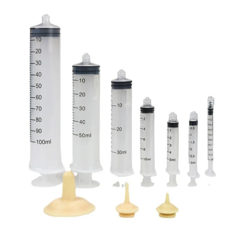 Pet Nursing Feeding Syringe With Silicone Nipples For Pets