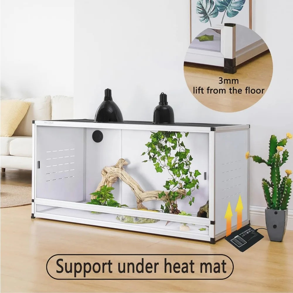 Large PVC Reptile Enclosure for Bearded Dragon and Snakes