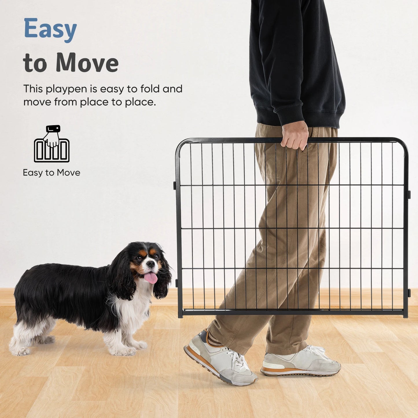 Sturdy Metal Dog Playpen for Indoor and Outdoor Use