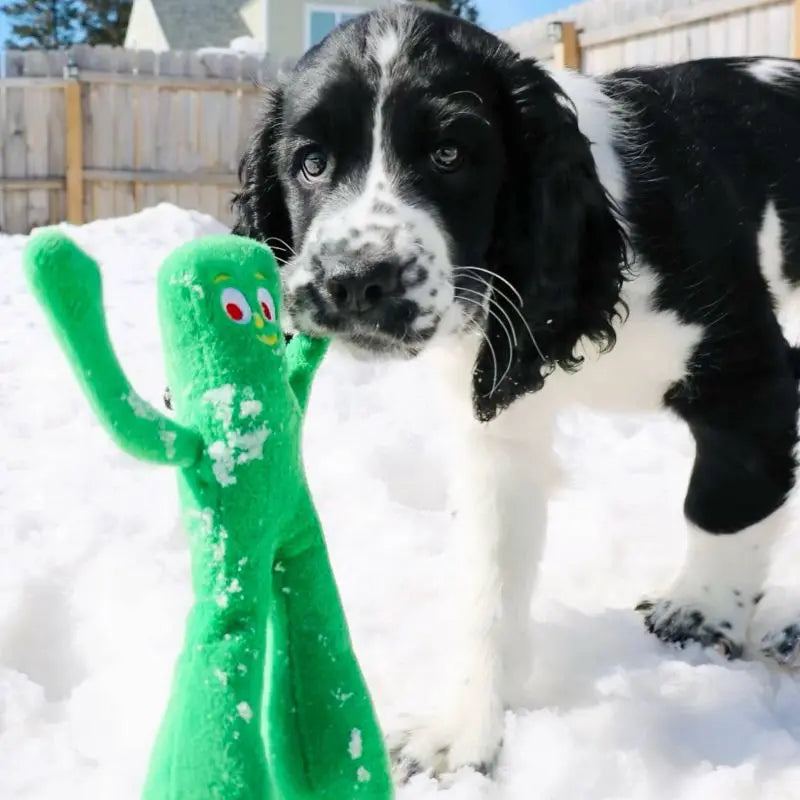 Gumby Plush Dog Toy Squeaker For Gentle Chewers Play