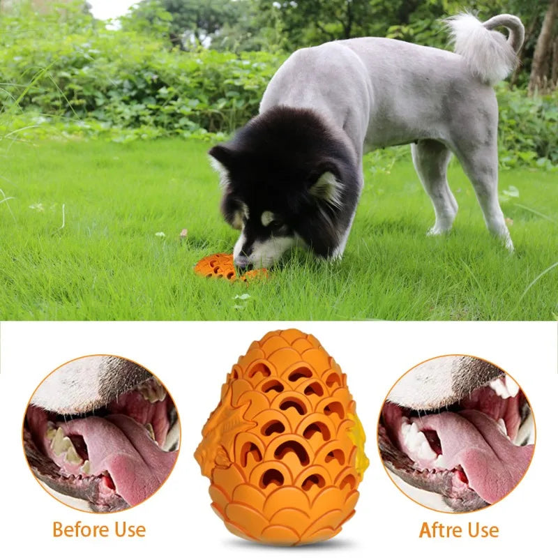 Dragon Egg Dog Chew Toys for Aggressive Chewers Tough Indestructible Rubber Toys for Heavy Chewing