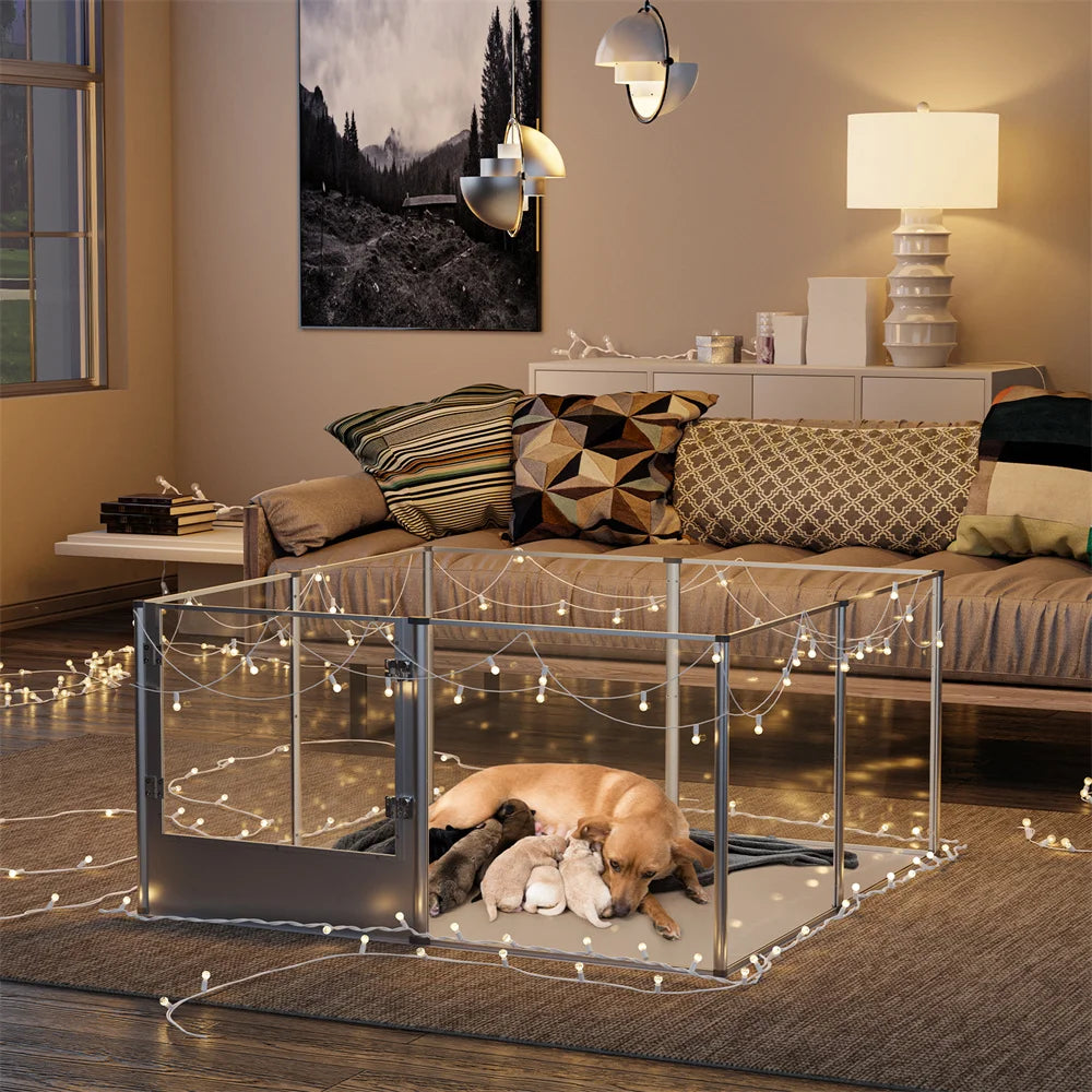 Acrylic Dog Playpen Enclosure for Safe and Fun Playtime