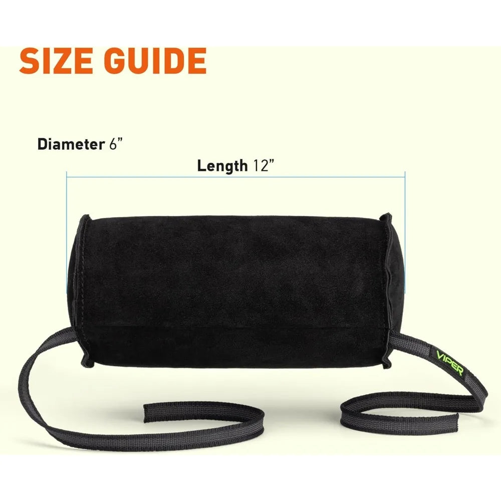 Viper Leather Cylinder Bite Pillow Tug Toy for Dogs