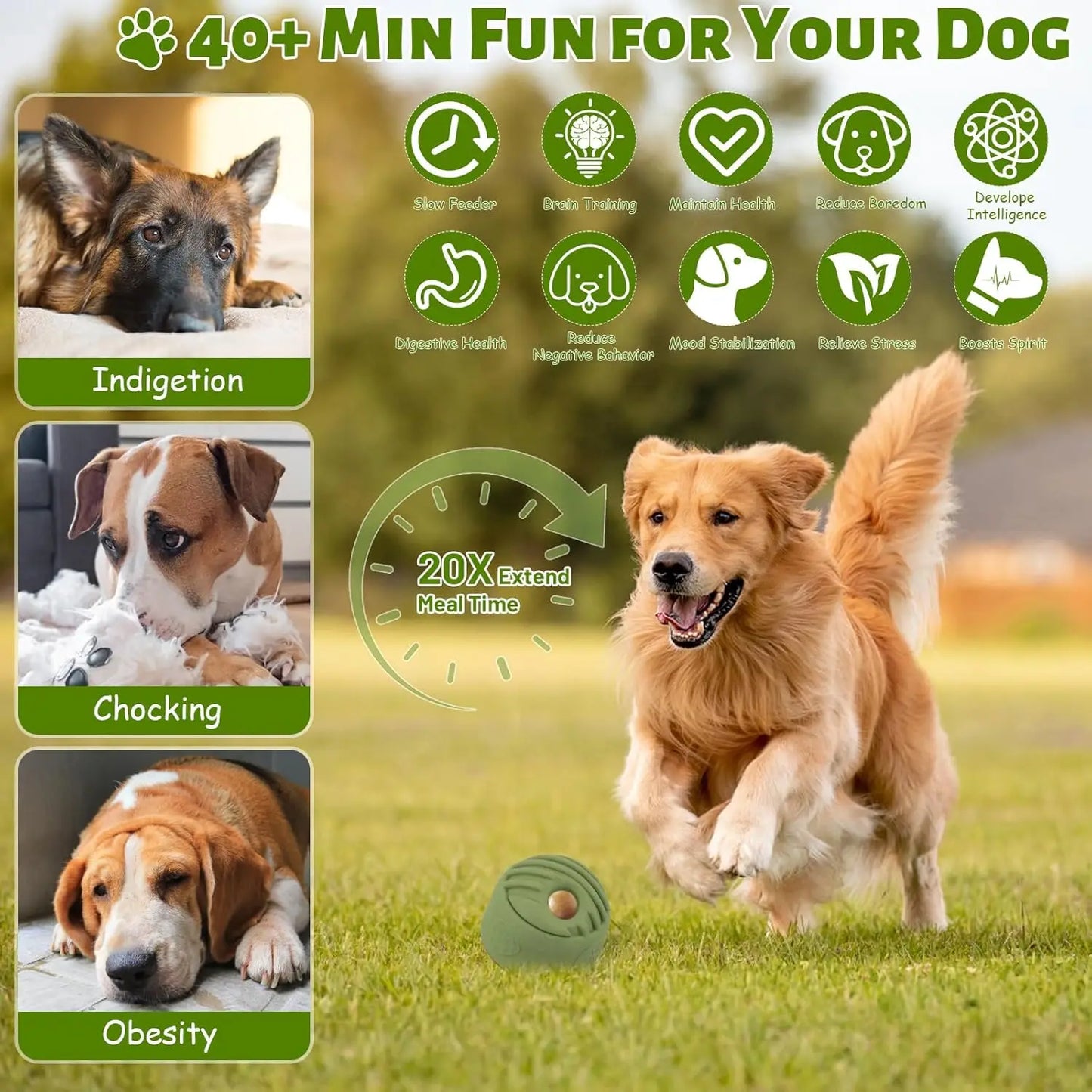Durable Freezable Rubber Dog Chew Toy Mint Scented Low Mess