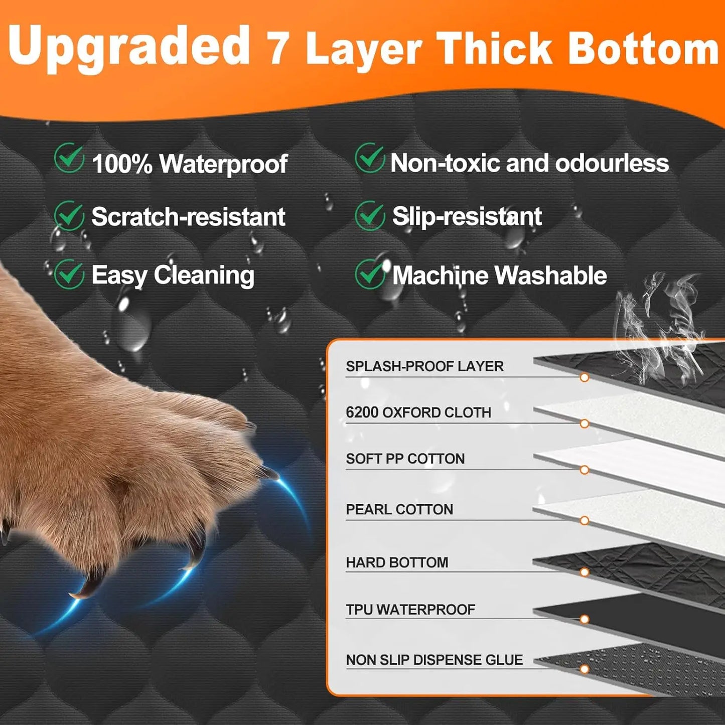 Waterproof Dog Car Seat Cover and Safety Hammock Protector