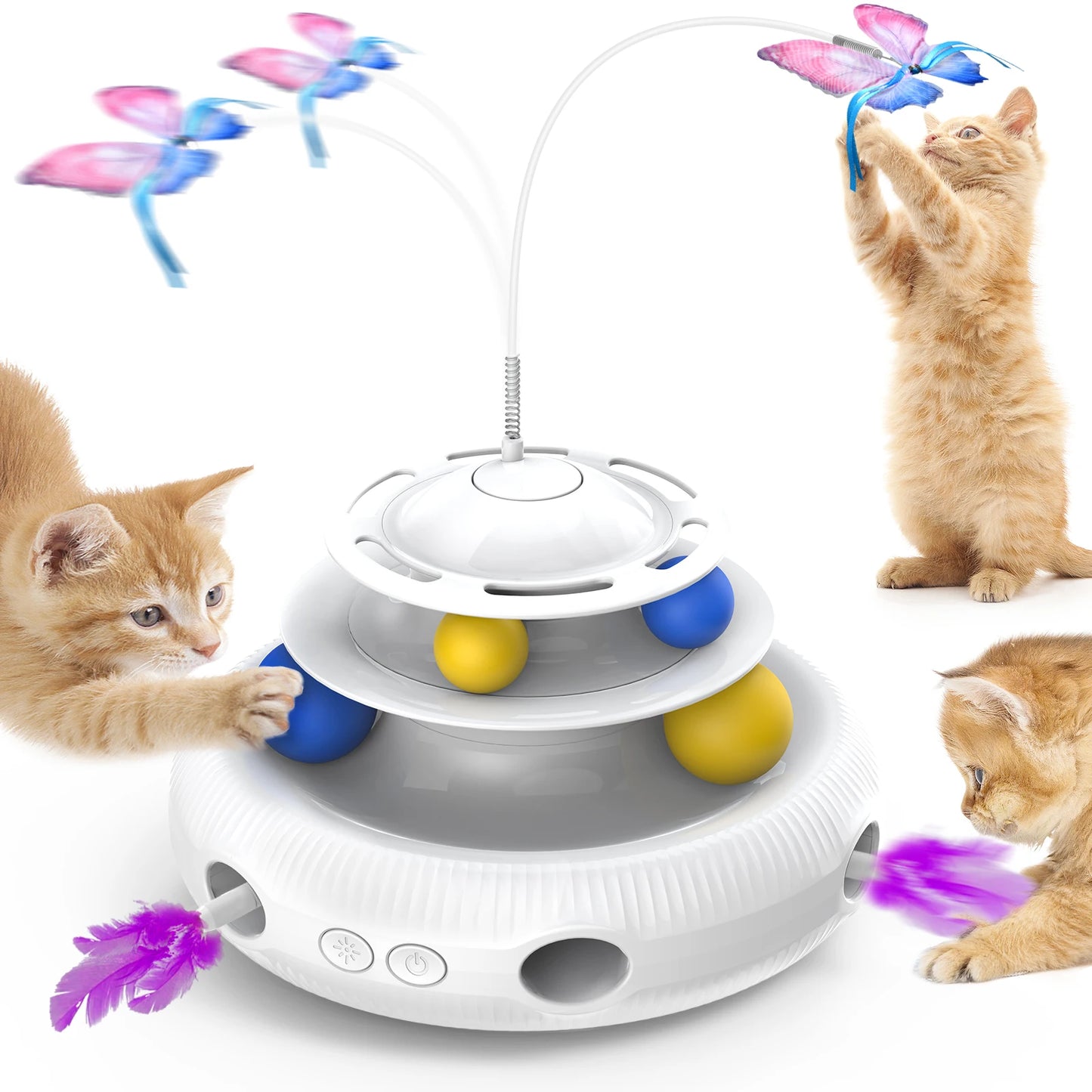 Interactive Chargeable Cat Laser Puzzle Teaser Toy for Pets