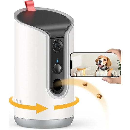 2K Pet Camera With Treat Dispenser And 360 Degree View