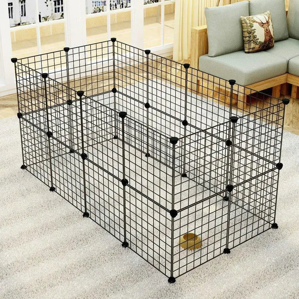 Portable Metal Pet Playpen for Small Animals and Rabbits