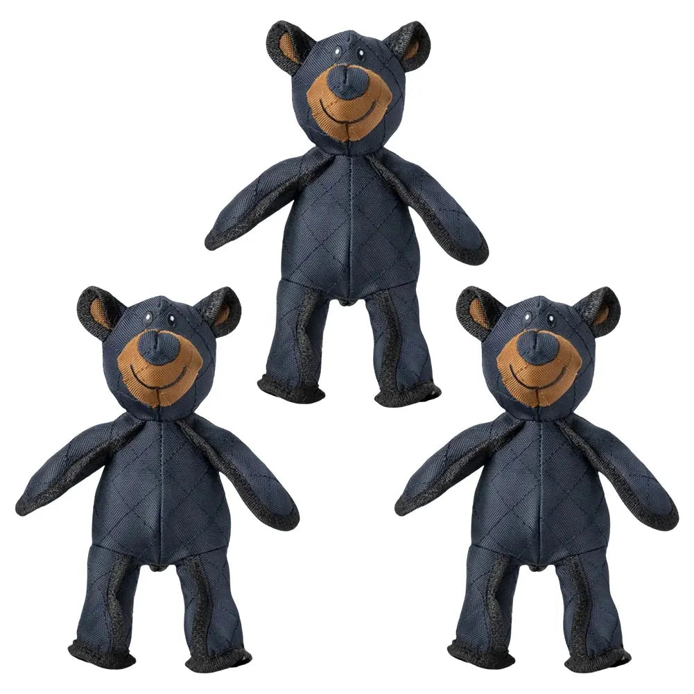 Indestructible Plush Bear Dog Toy With Sound Teeth Cleaner