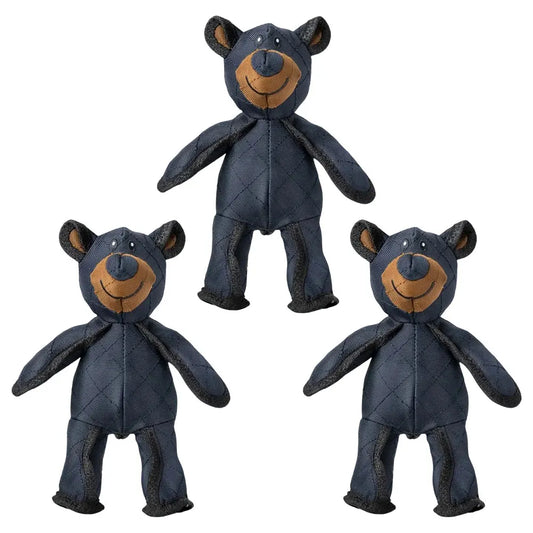 Indestructible Plush Bear Dog Toy With Sound Teeth Cleaner