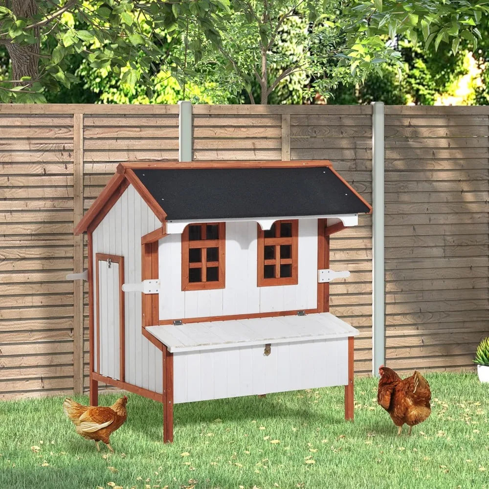 Portable Wooden Chicken Coop With Nesting Box And Handles
