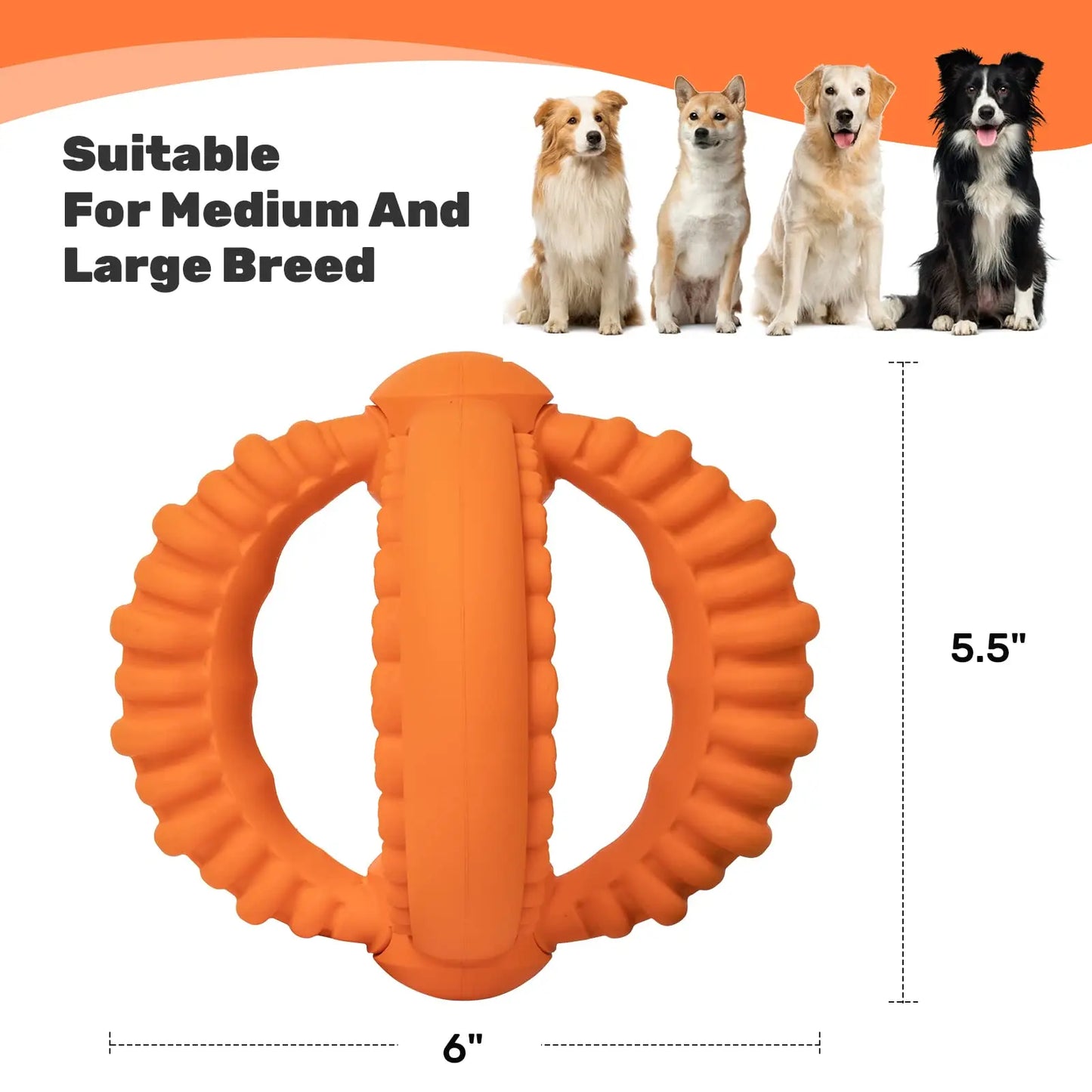 Interactive Tug of War Dog Toy with Detachable Rings