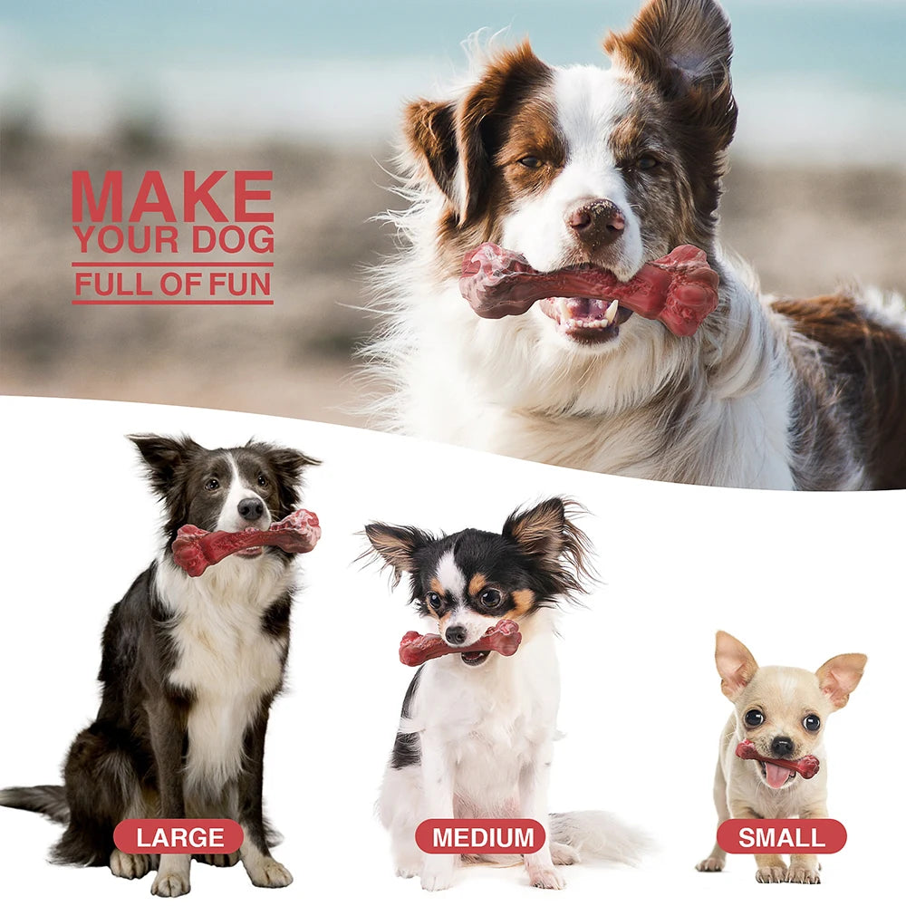 Masbrill Dog Toys for Aggressive Chewers Large Dogs Indestructible Bone Shaped Nylon Interactive Teeth Cleaning Toys