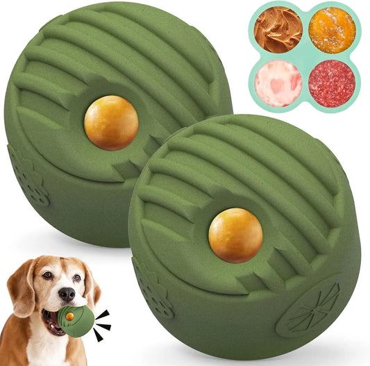 Durable Freezable Rubber Dog Chew Toy Mint Scented Low Mess