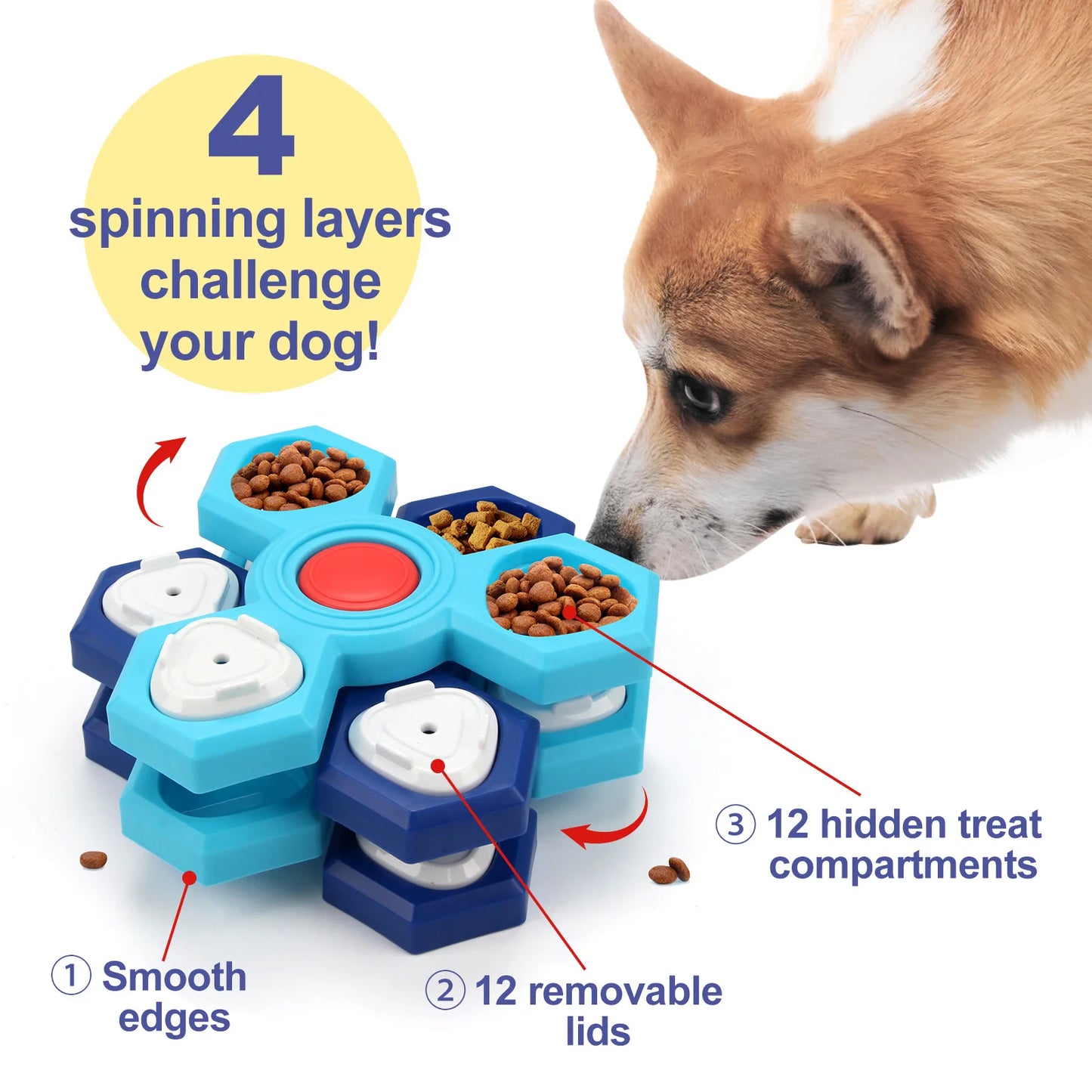 Four Layer Engaging Pet Feeder Puzzle Toy For Pet Training