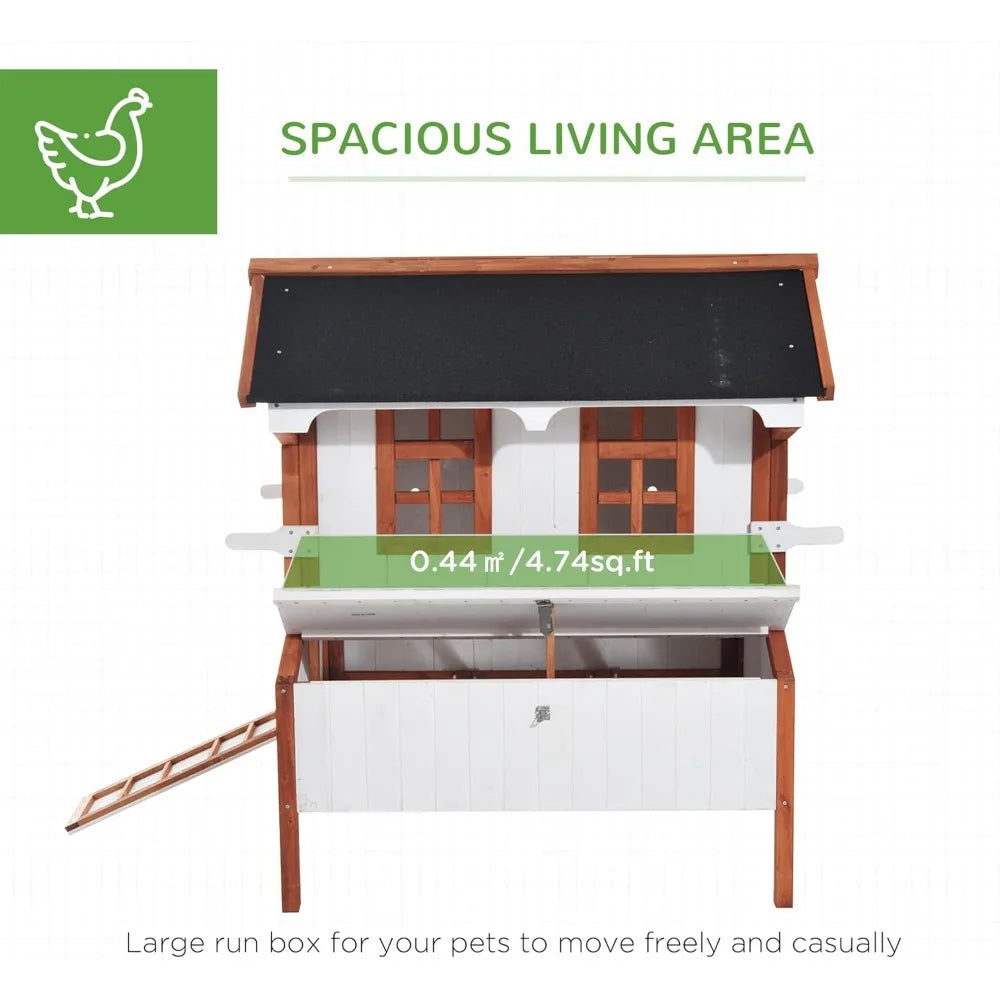 Portable Wooden Chicken Coop With Nesting Box And Handles