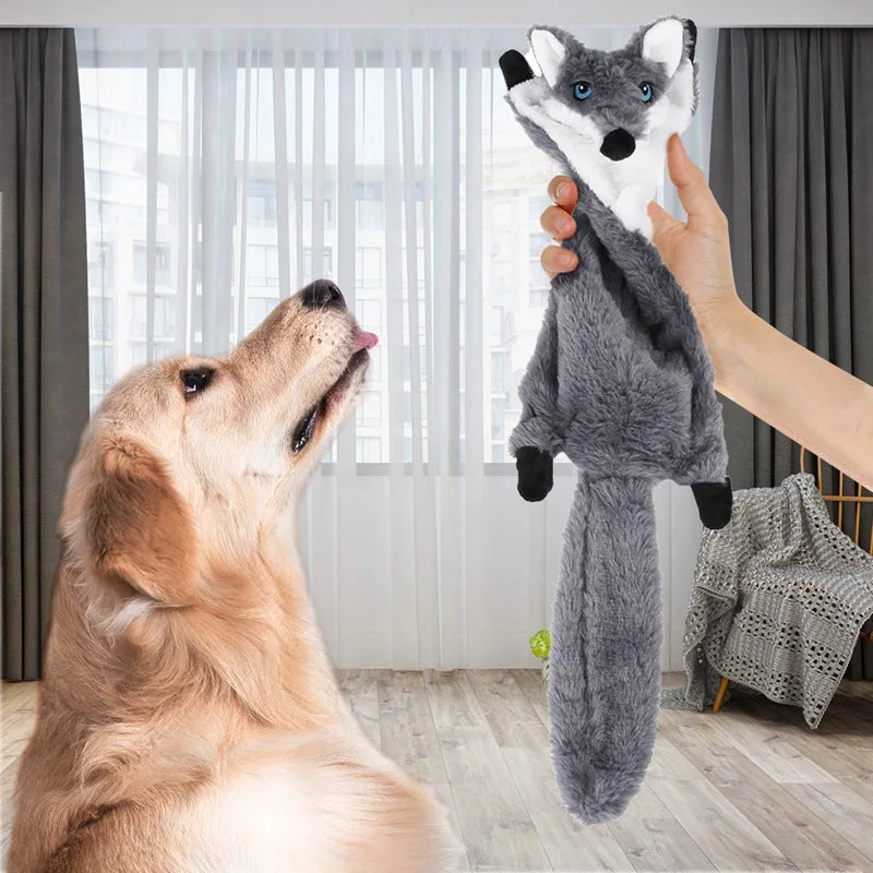 Cute Interactive Plush Dog Squeaky Toy Set for Playtime