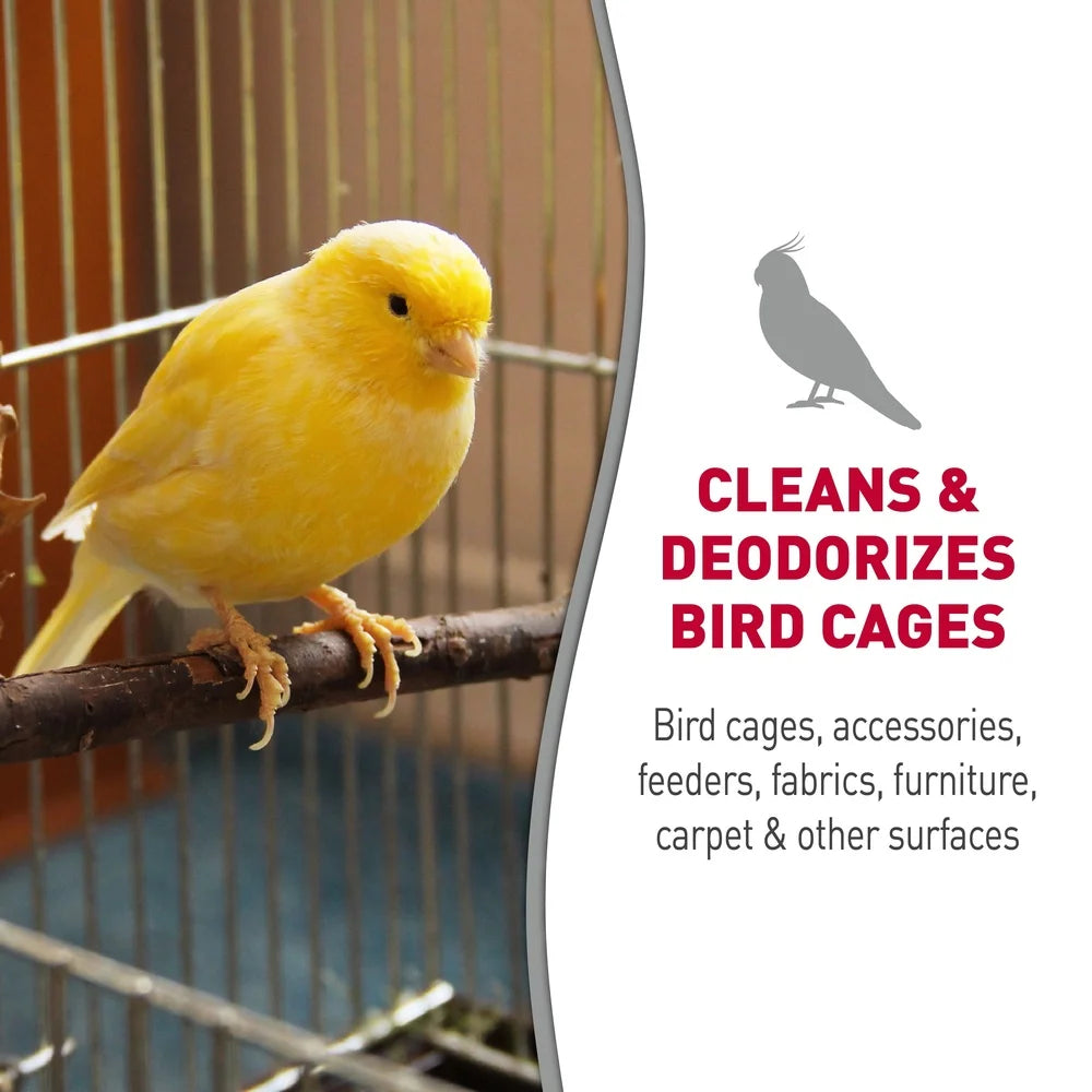 Bird Cage Cleaner with Bio-Enzymatic Formula for Tough Odors