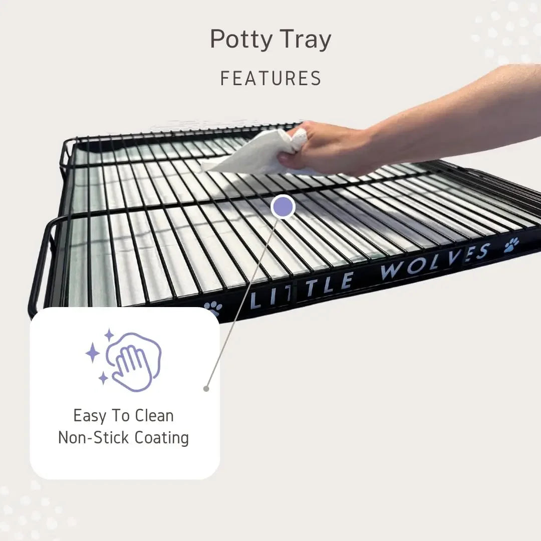 Little Wolves Puppy Potty Tray with Reusable Dog Pee Pads