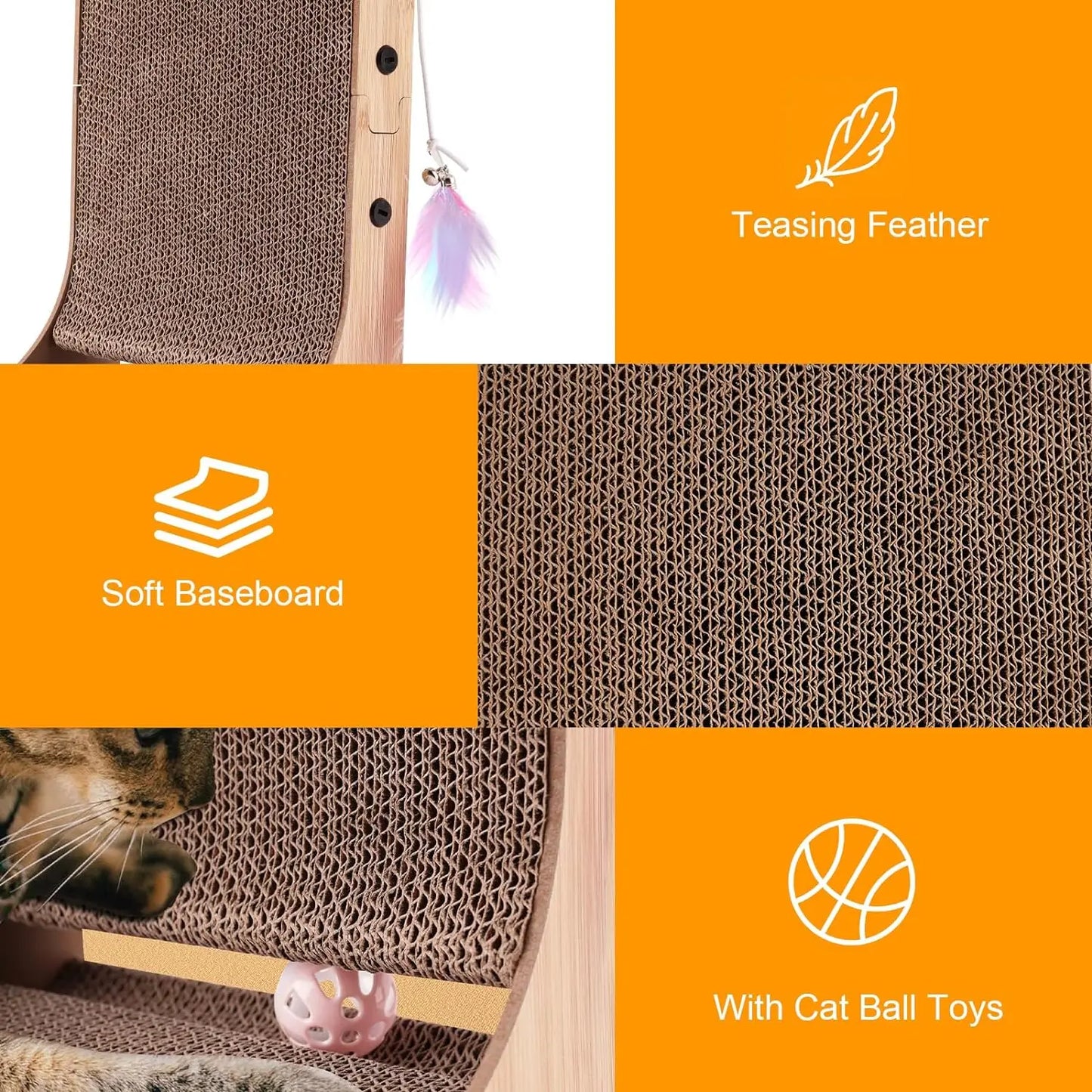 L Shape Cat Scratcher for Happy Indoor Cats
