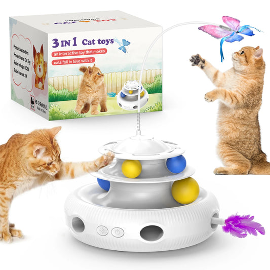 Interactive Chargeable Cat Laser Puzzle Teaser Toy for Pets