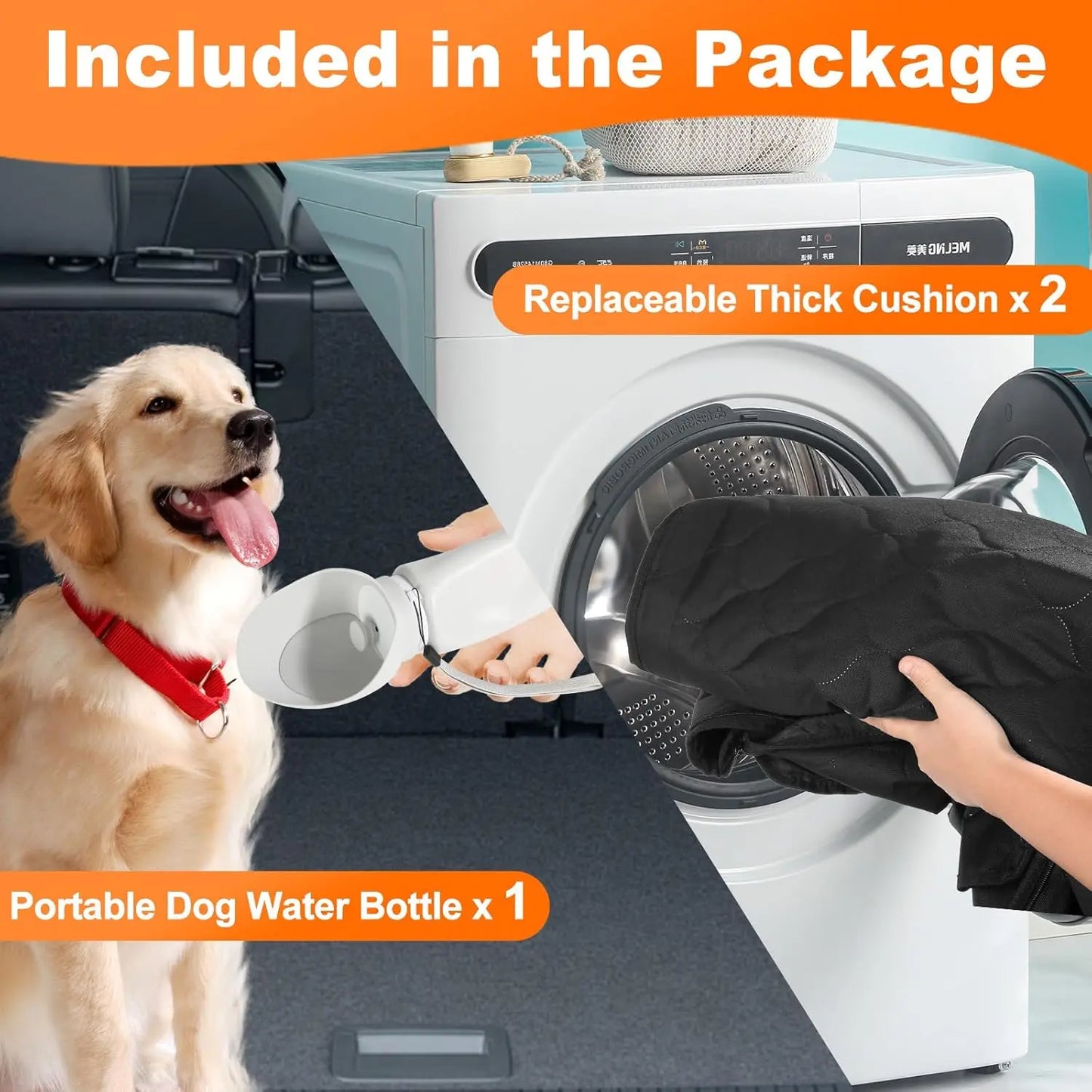 Waterproof Dog Car Seat Cover and Safety Hammock Protector