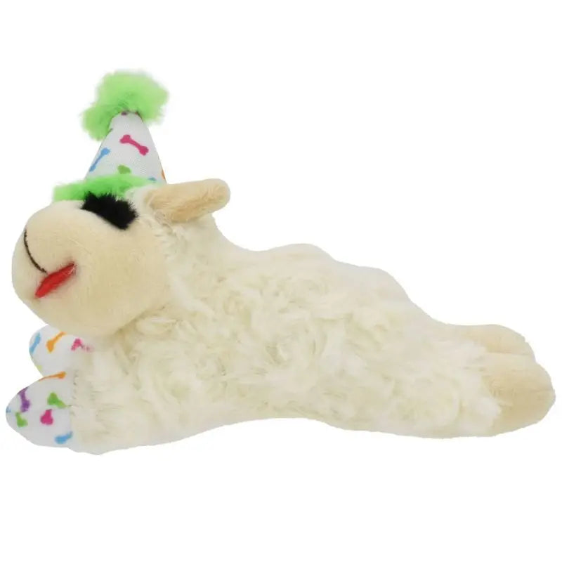 Birthday Lamb Chop Squeaky Plush Dog Toy For Parties