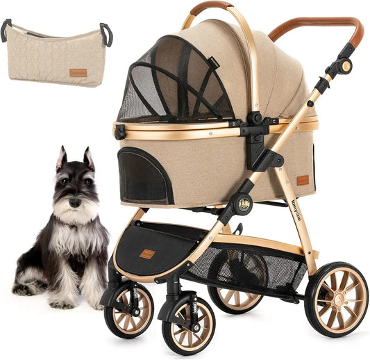 Luxury 3 in 1 Pet Stroller for Dogs and Cats