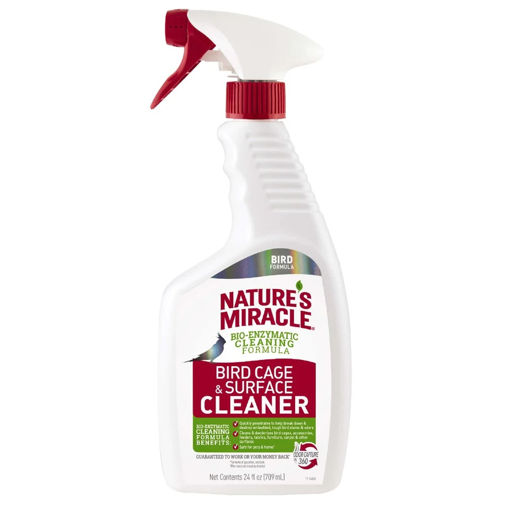 Bird Cage Cleaner with Bio-Enzymatic Formula for Tough Odors