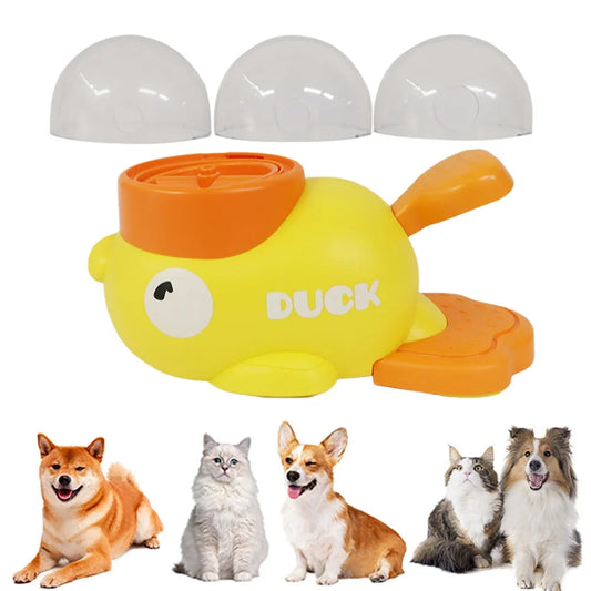 Yellow Duck Automatic Dog Feeder Puzzle Toy for Intelligent Training