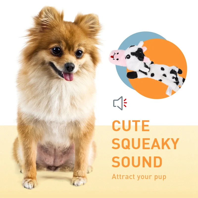 Cute Interactive Plush Dog Squeaky Toy Set for Playtime