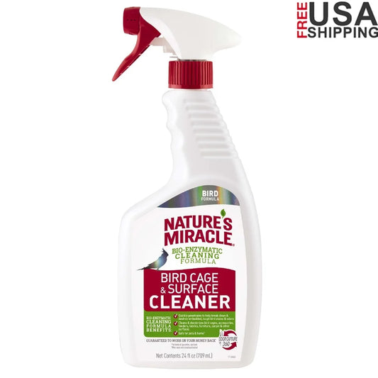 Bird Cage Cleaner with Bio-Enzymatic Formula for Tough Odors
