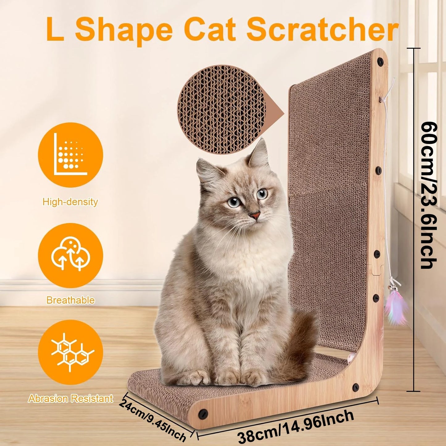 L Shape Cat Scratcher for Happy Indoor Cats