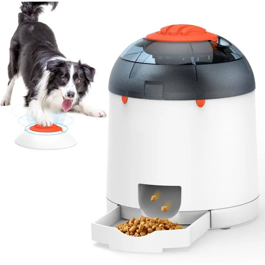 Interactive Dog Puzzle Feeder Toy With Automatic Treat Dispenser
