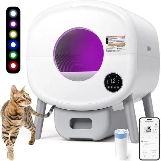 Automatic Self Cleaning Litter Box for Multiple Cats