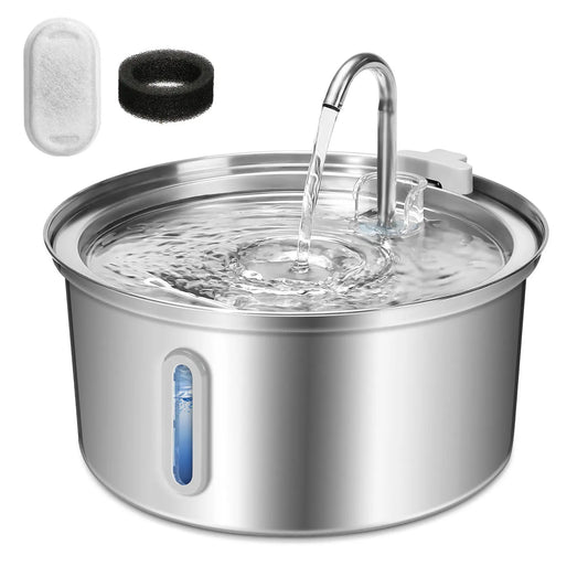 Stainless Steel Cat Water Fountain with Ultra Quiet Pump