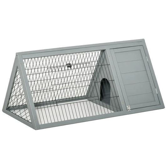 PawHut Wooden Outdoor Rabbit Hutch With Run And Ventilation
