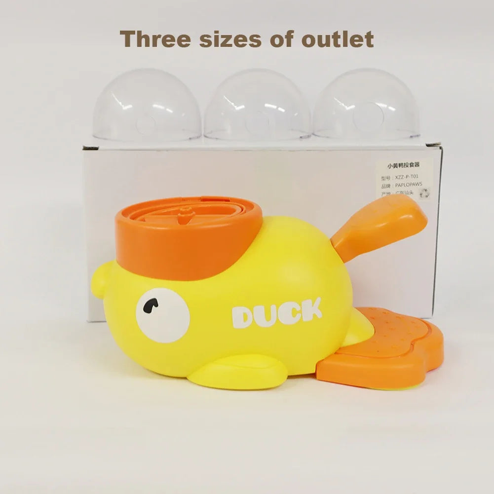 Yellow Duck Automatic Dog Feeder Puzzle Toy for Intelligent Training