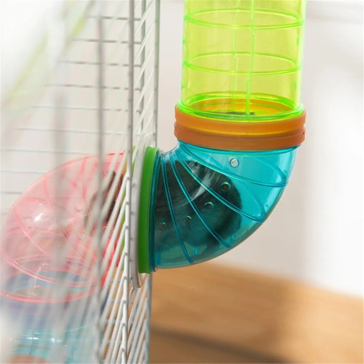 Spacious Multi-Tier Hamster Cage with Easy Carry Handles