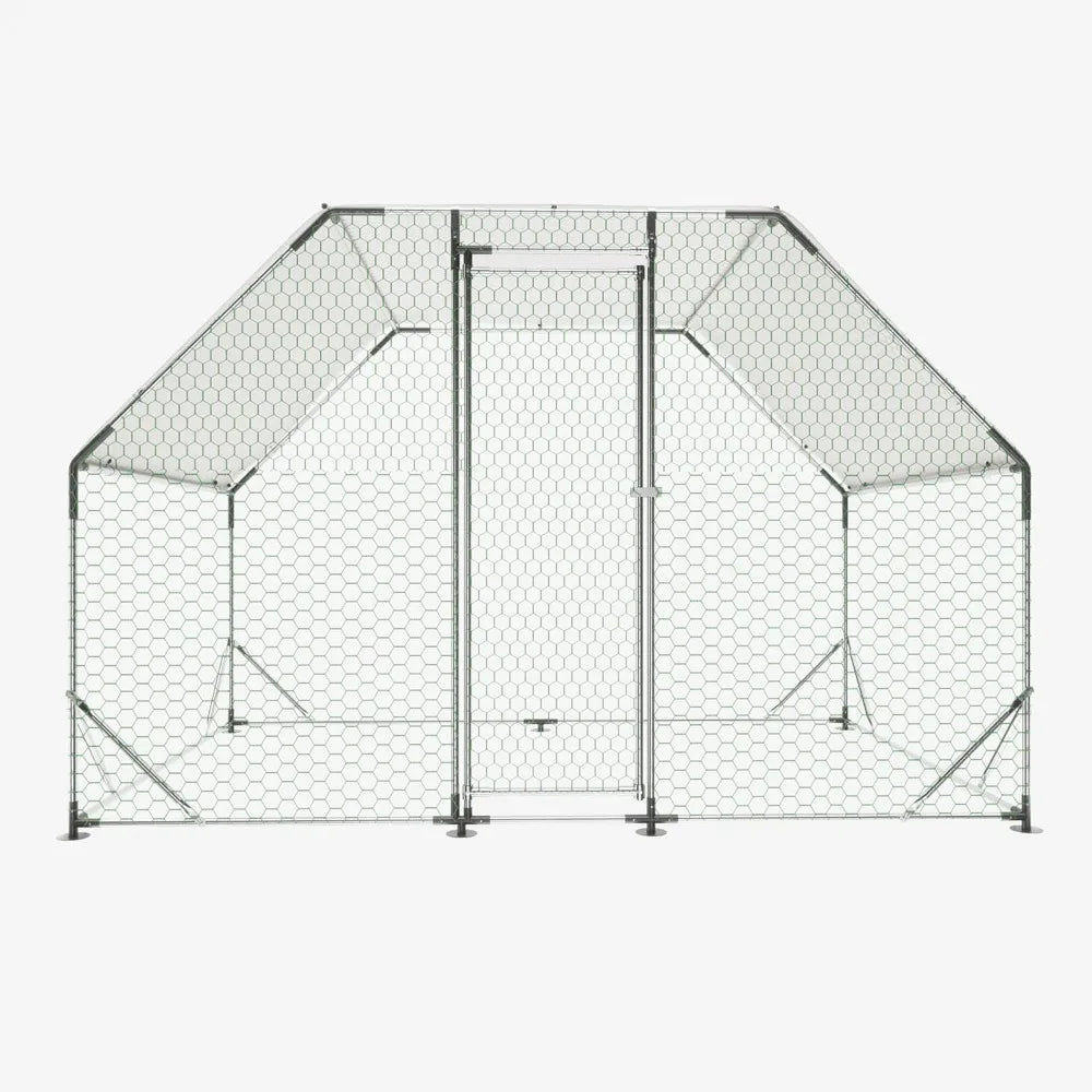Durable Metal Walk In Poultry Coop And Outdoor Run Secure