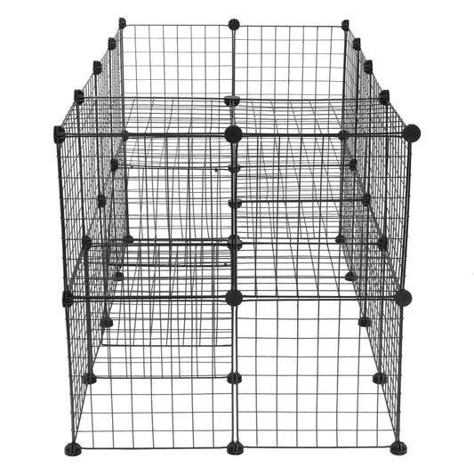 Two-Storey Pet Playpen Cage for Rabbits and Guinea Pigs