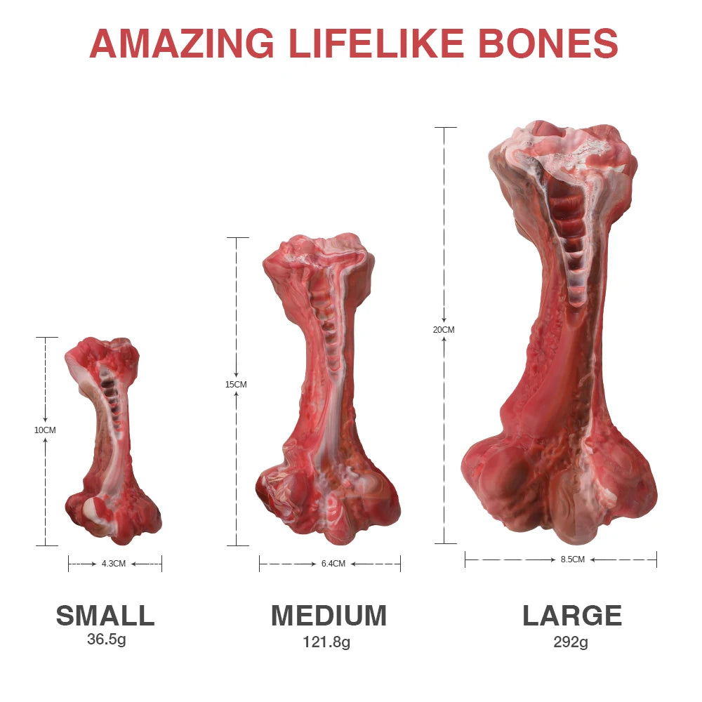 Masbrill Dog Toys for Aggressive Chewers Large Dogs Indestructible Bone Shaped Nylon Interactive Teeth Cleaning Toys