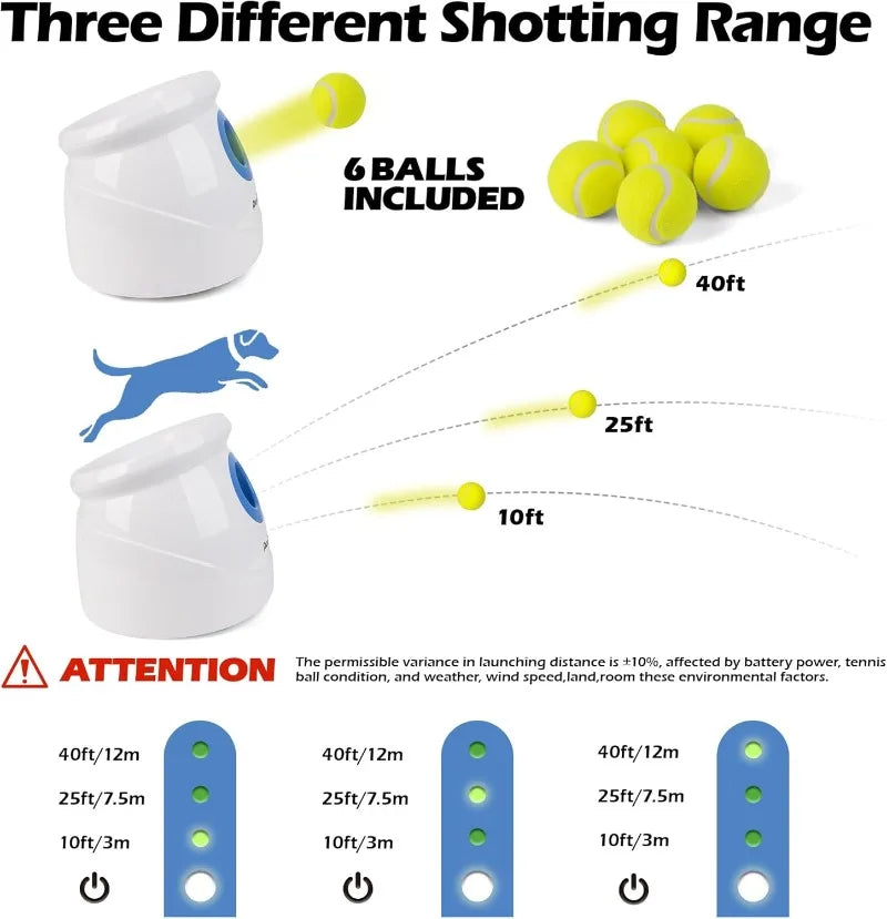 Automatic Ball Launcher for Dogs Interactive Toy for Fun Play